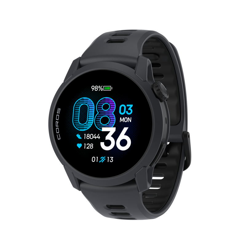 COROS PACE 4 – zegarek sportowy, 43 mm, Czarny, pasek silikonowy