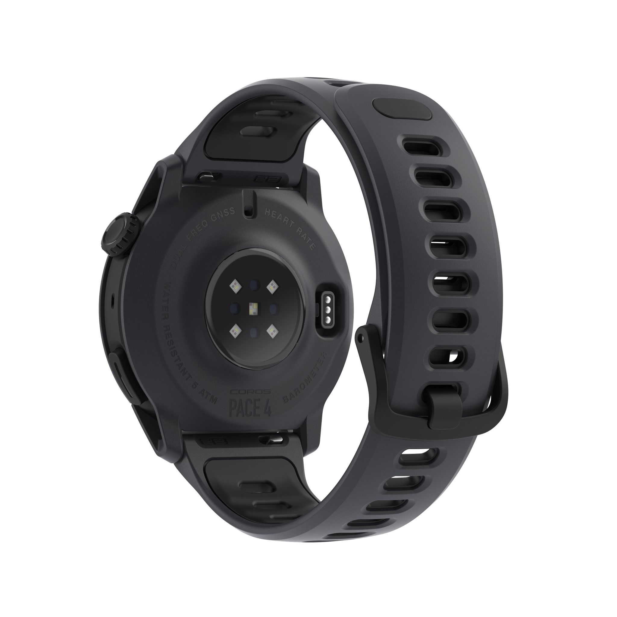 COROS PACE 4 – zegarek sportowy, 43 mm, Czarny, pasek silikonowy