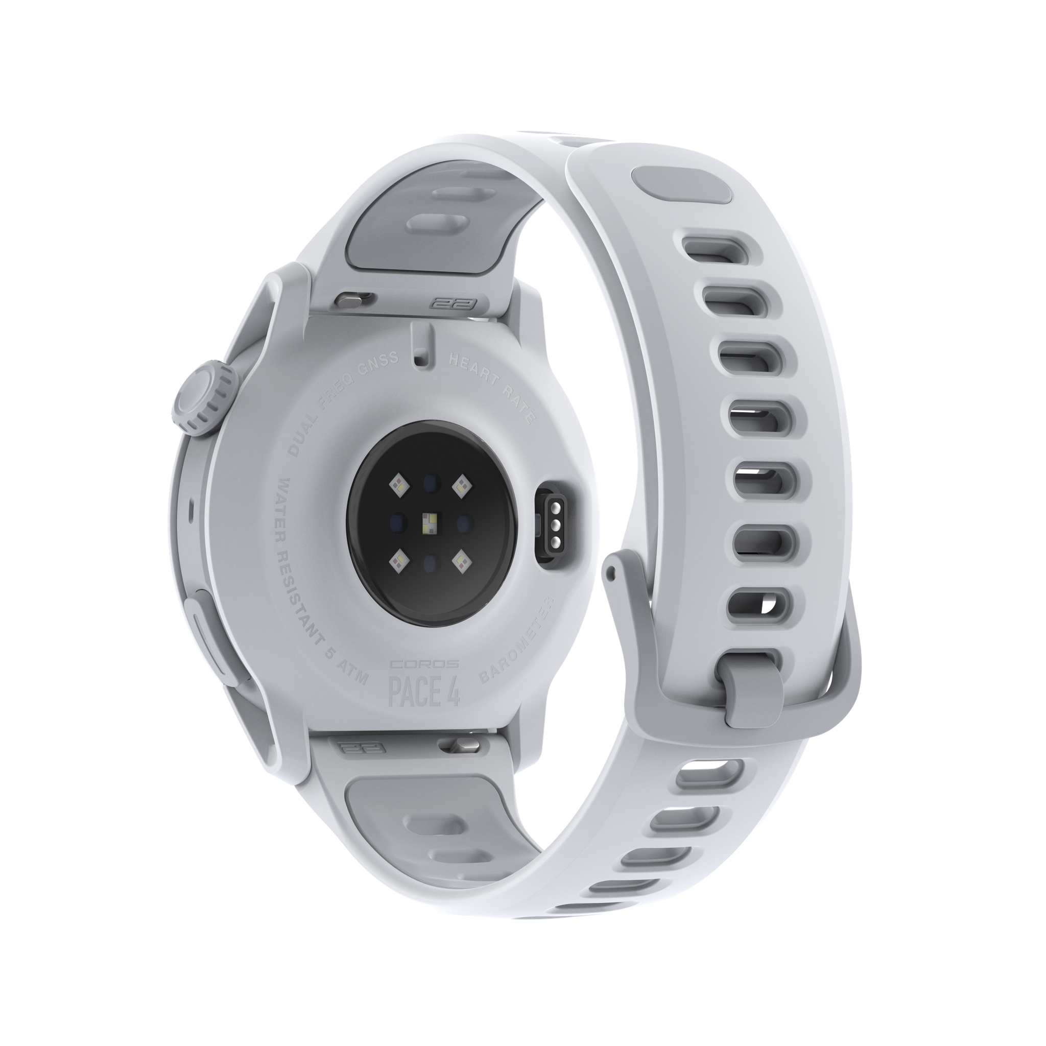 COROS PACE 4 – zegarek sportowy, 43 mm, Biały, pasek silikonowy