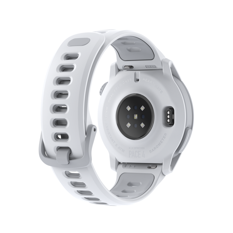 COROS PACE 4 – zegarek sportowy, 43 mm, Biały, pasek silikonowy