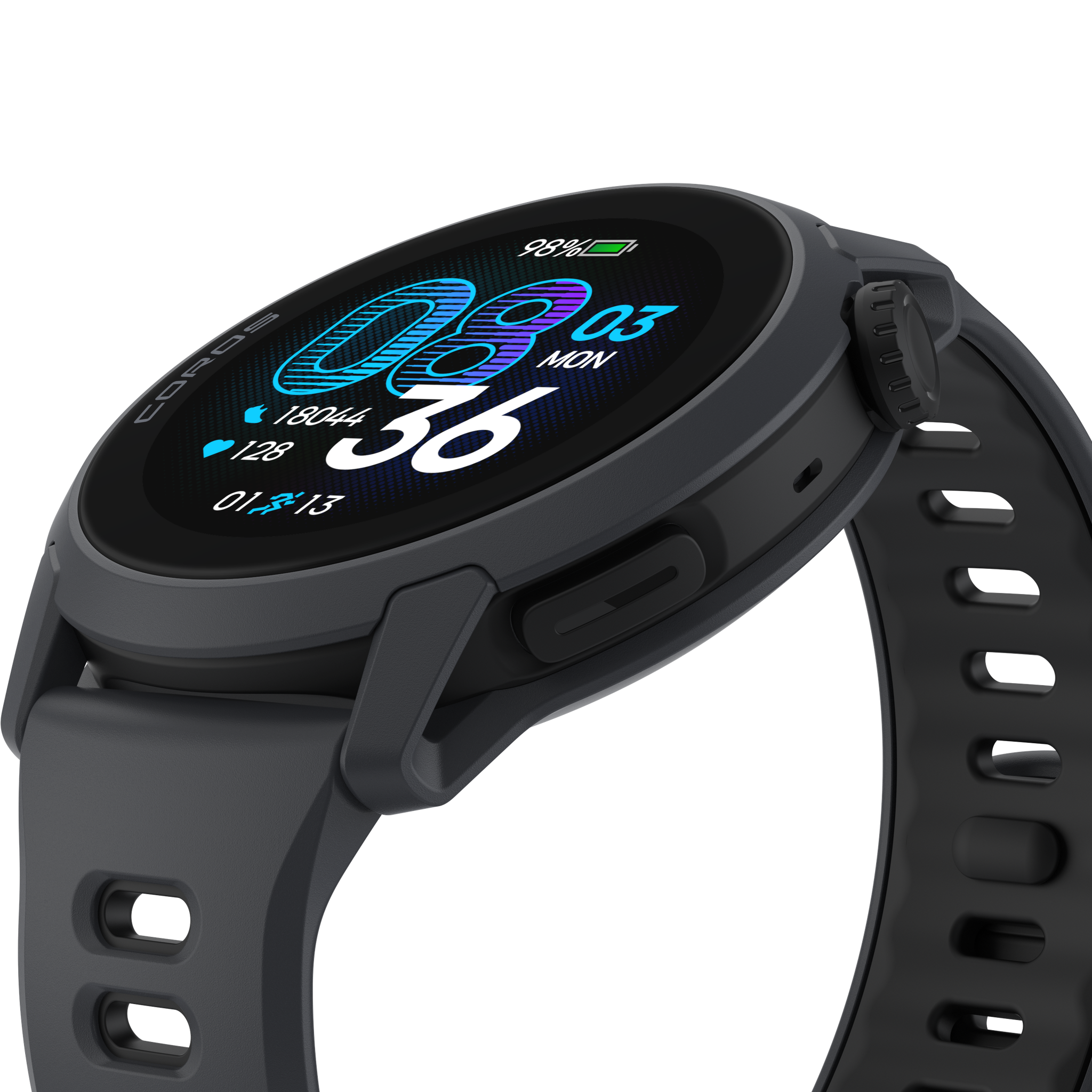 COROS PACE 4 – zegarek sportowy, 43 mm, Czarny, pasek silikonowy