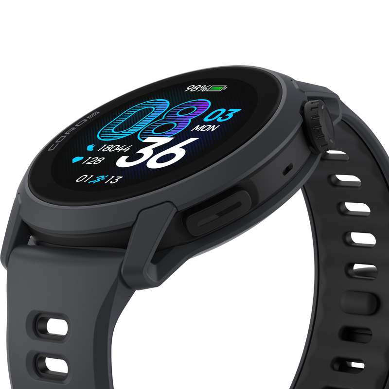 COROS PACE 4 – zegarek sportowy, 43 mm, Czarny, pasek silikonowy
