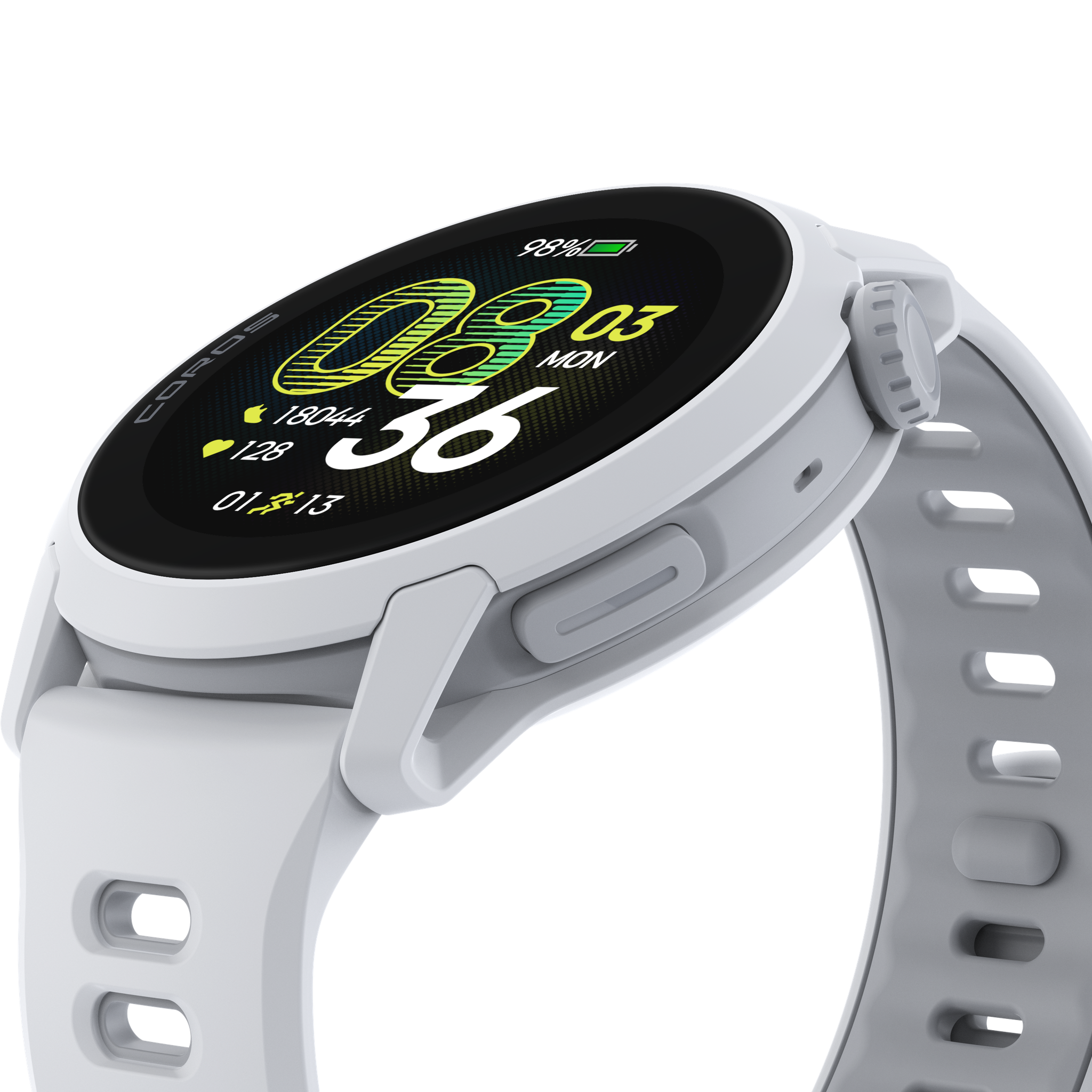 COROS PACE 4 – zegarek sportowy, 43 mm, Biały, pasek silikonowy