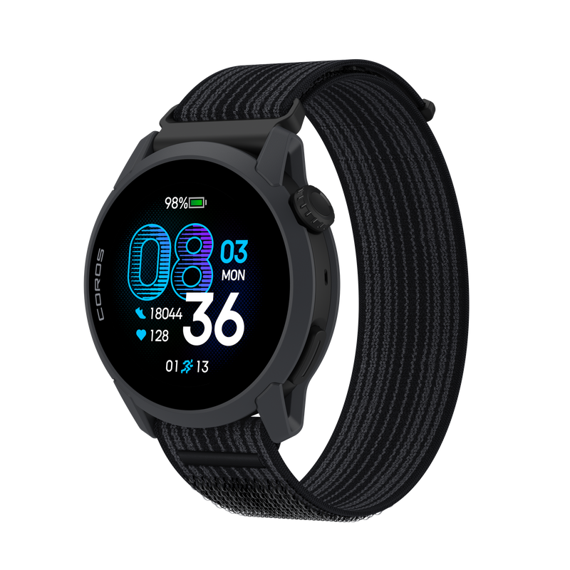 COROS PACE 4 – zegarek sportowy, 43 mm, Czarny, pasek nylonowy