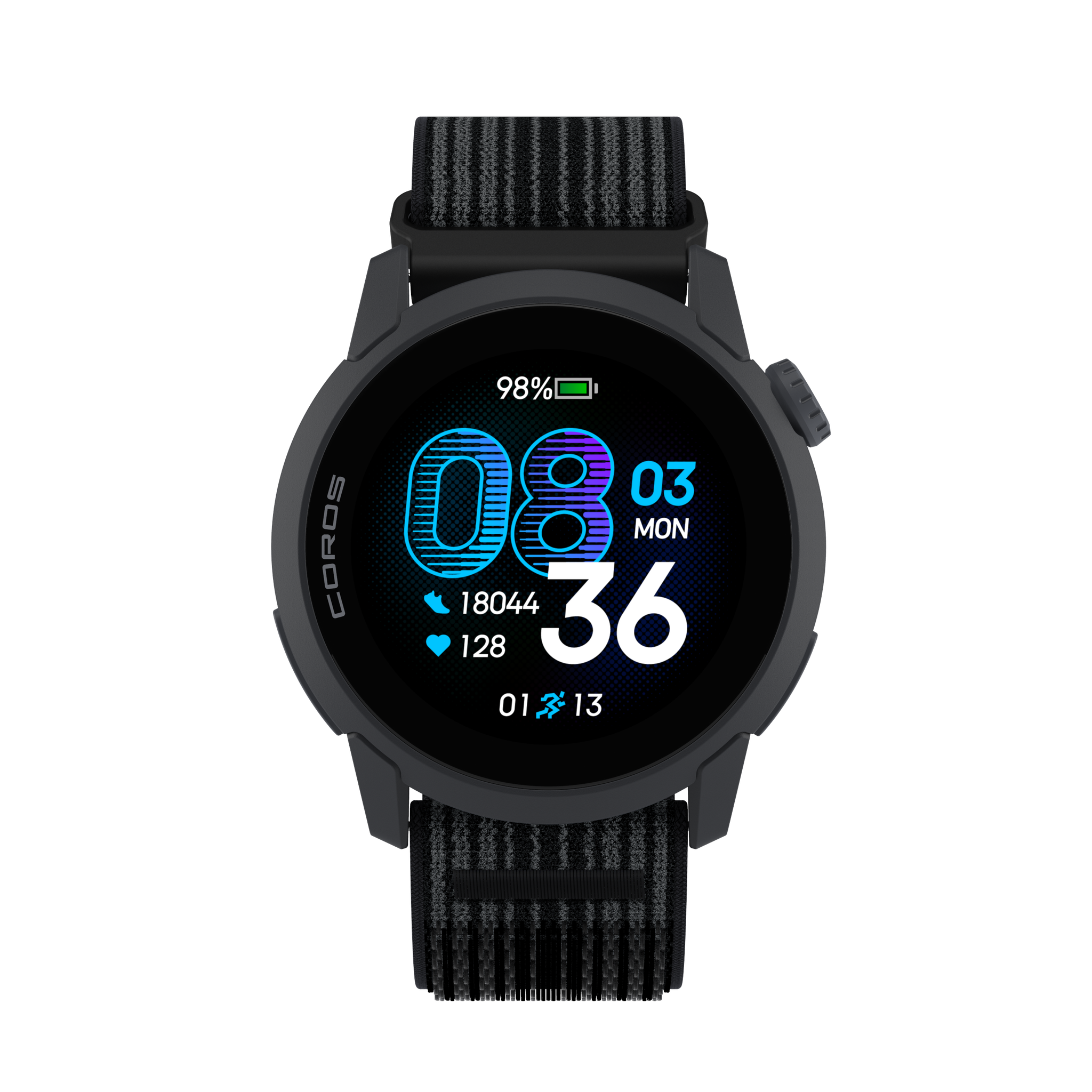 COROS PACE 4 – zegarek sportowy, 43 mm, Czarny, pasek nylonowy