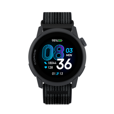 COROS PACE 4 – zegarek sportowy, 43 mm, Czarny, pasek nylonowy