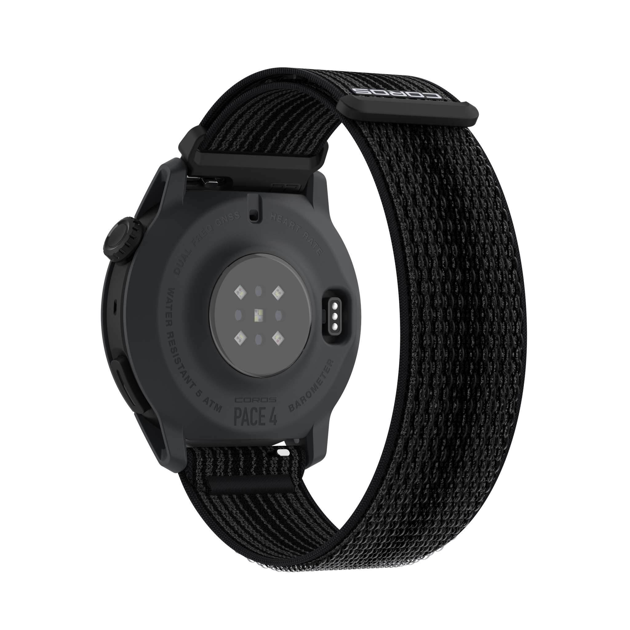 COROS PACE 4 – zegarek sportowy, 43 mm, Czarny, pasek nylonowy