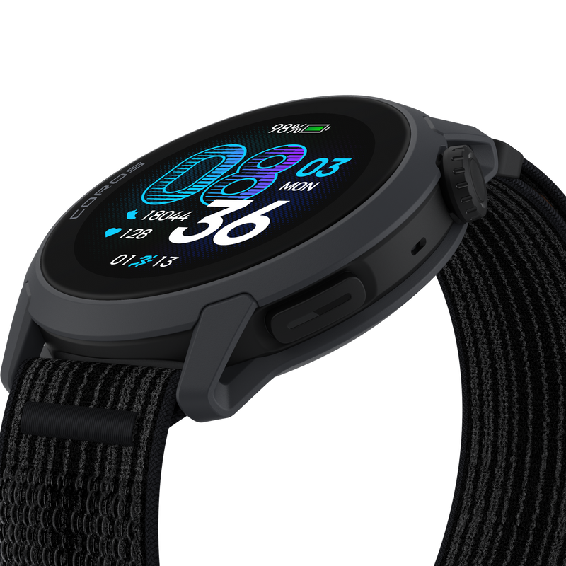 COROS PACE 4 – zegarek sportowy, 43 mm, Czarny, pasek nylonowy