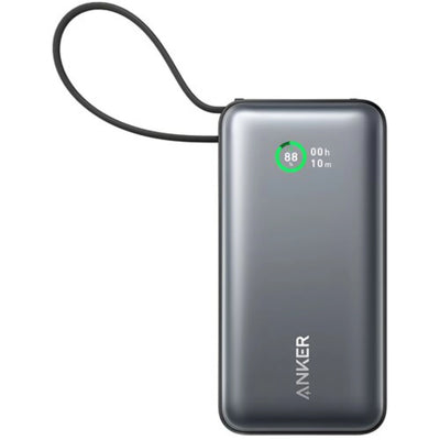 Anker Powerbank Nano 10000mAh, 30W, ze Zintegrowanym Kablem USB-C, Czarny