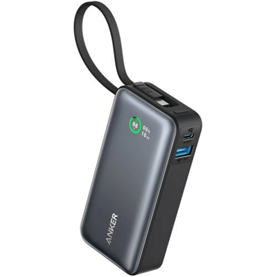 Anker Powerbank Nano 10000mAh, 30W, ze Zintegrowanym Kablem USB-C, Czarny