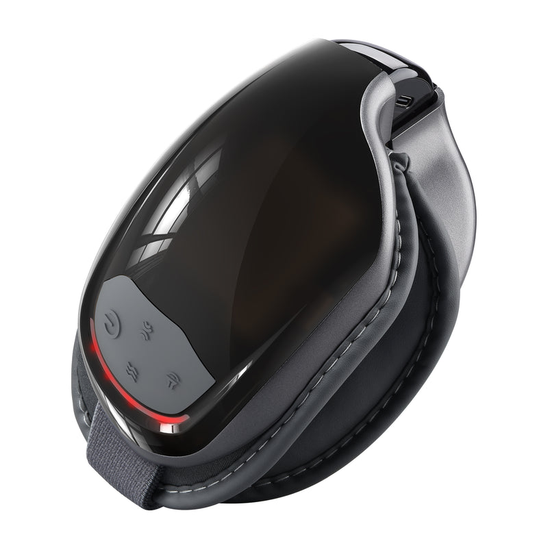 Renpho Edge Eyeris 3 czarny - Inteligentny masażer oczu ze sterowaniem głosowym i maską żelową