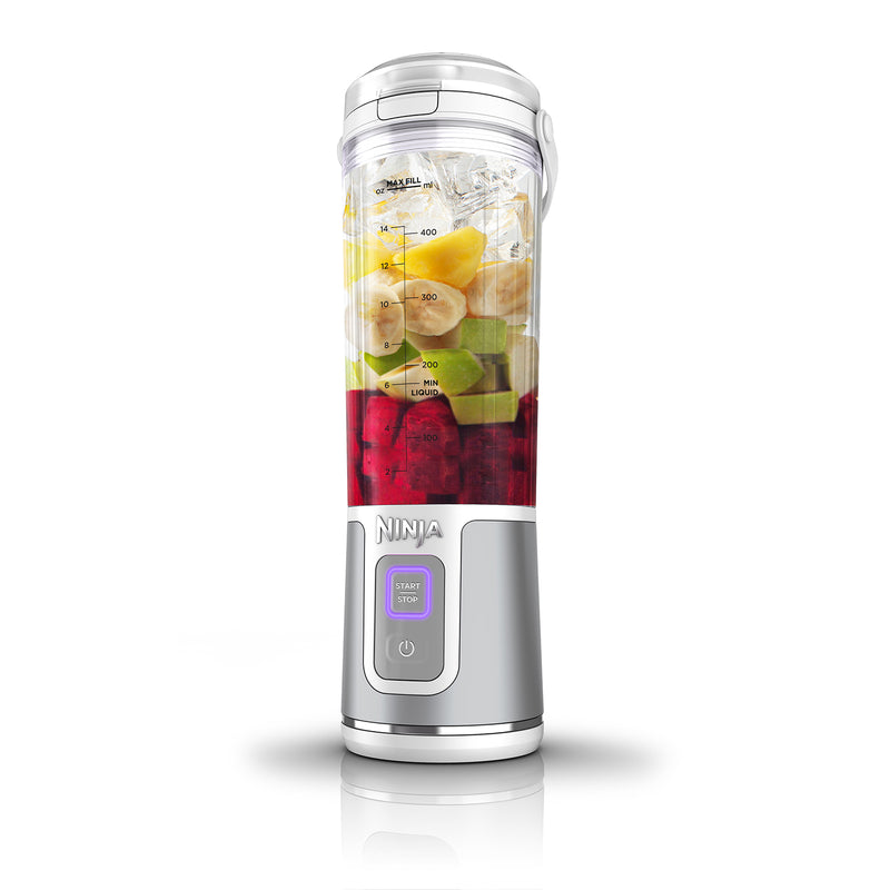 Ninja BC151EUWH - Bezprzewodowy blender kielichowy, 0,53 l, Srebrny