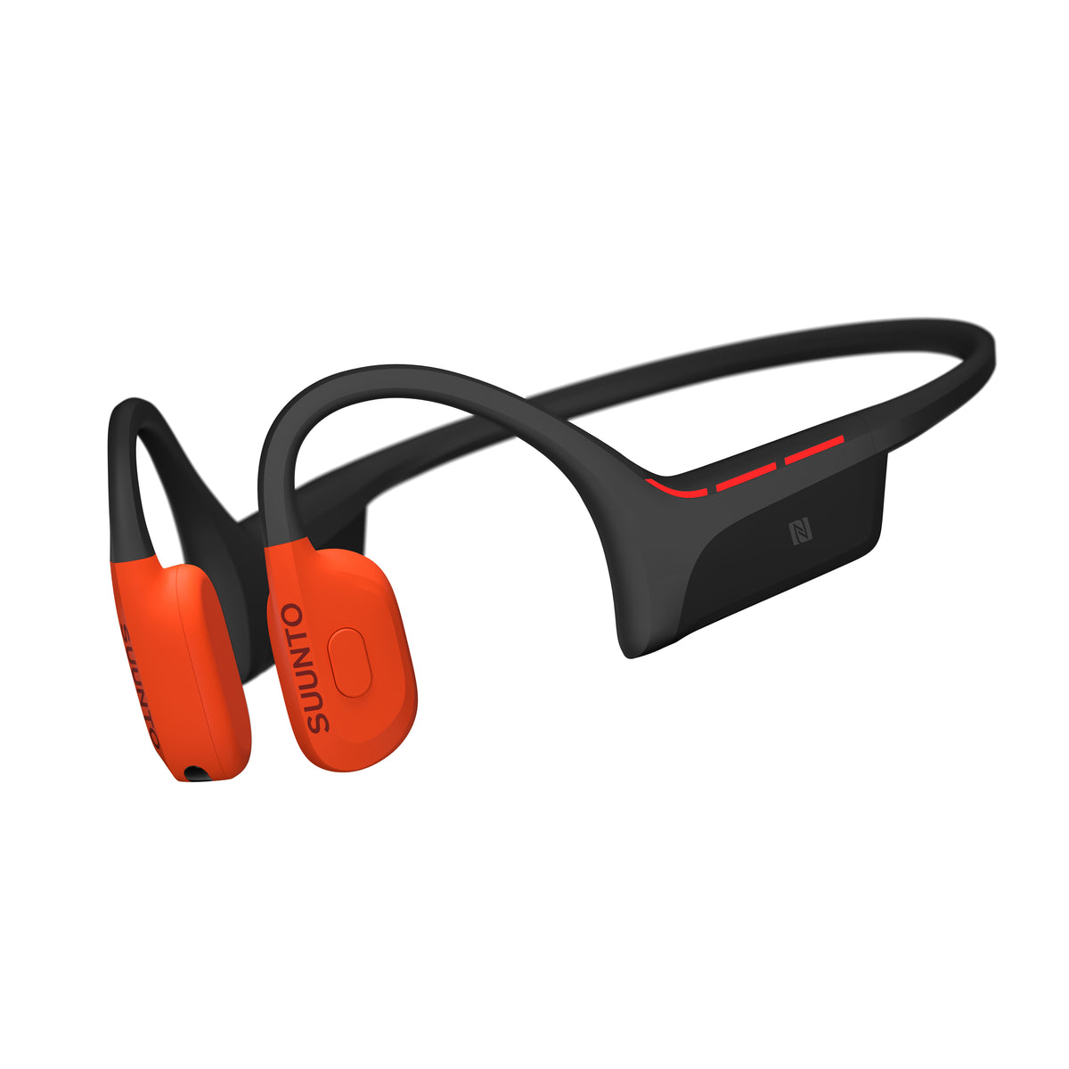 Suunto Wing 2 - słuchawki bezprzewodowe z przewodnictwem kostnym, technologią Open-ear i powerbankiem, Coral Red