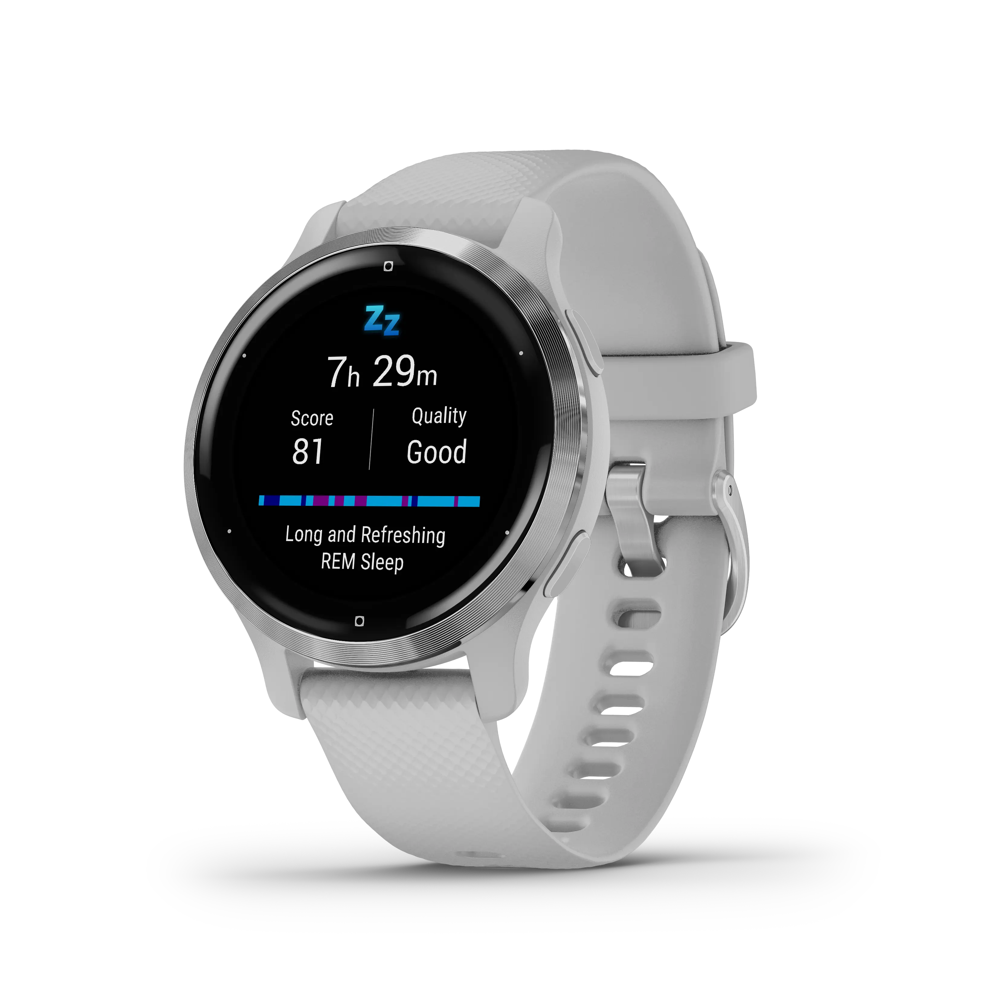 Smartwatch Garmin Venu® 2S zegarek wodoszczelny - srebrny