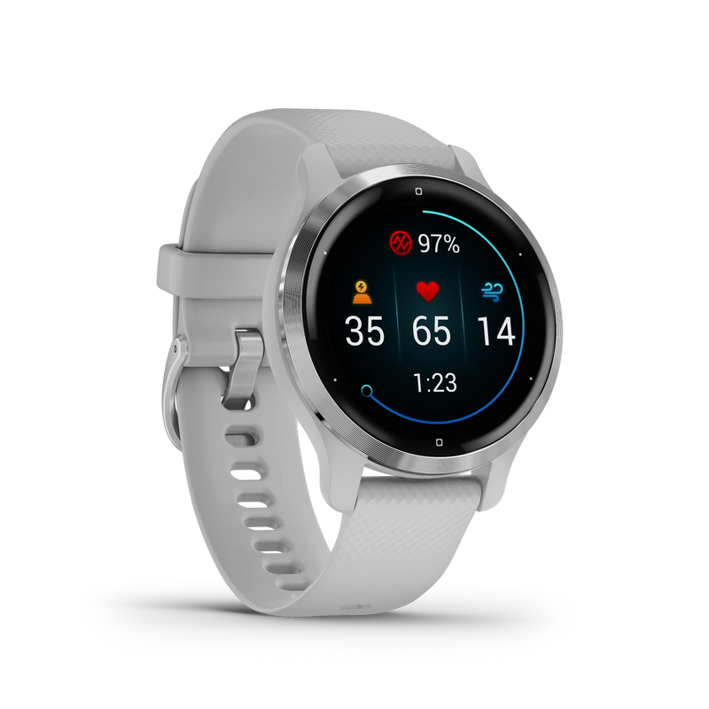 Smartwatch Garmin Venu® 2S zegarek wodoszczelny - srebrny