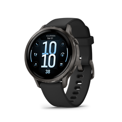 Garmin Venu 4 – 41 mm, Slate z paskiem silikonowym w kolorze Black