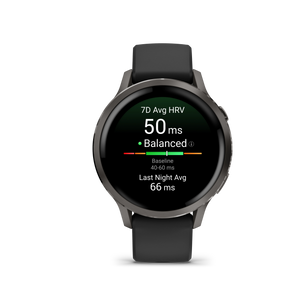 Garmin Venu 4 – 41 mm, Slate z paskiem silikonowym w kolorze Black