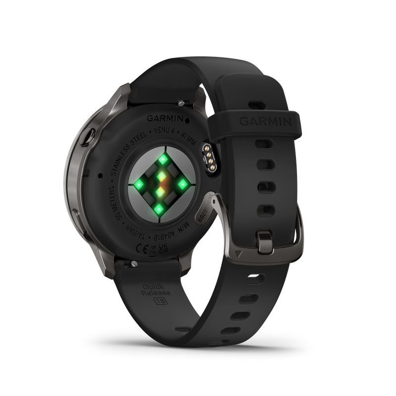 Garmin Venu 4 – 41 mm, Slate z paskiem silikonowym w kolorze Black