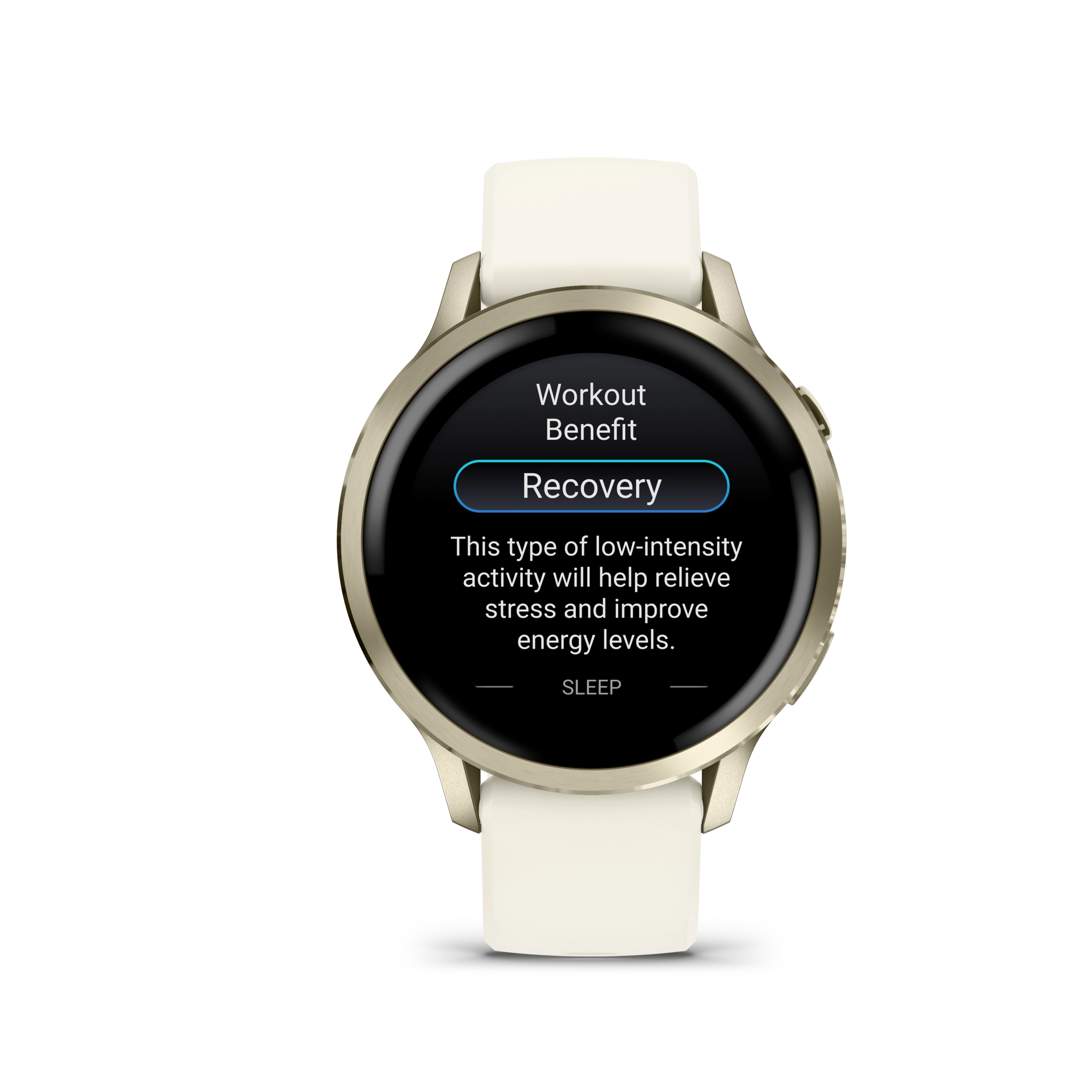 Garmin Venu 4 – 41 mm, Lunar gold z paskiem silikonowym w kolorze Bone
