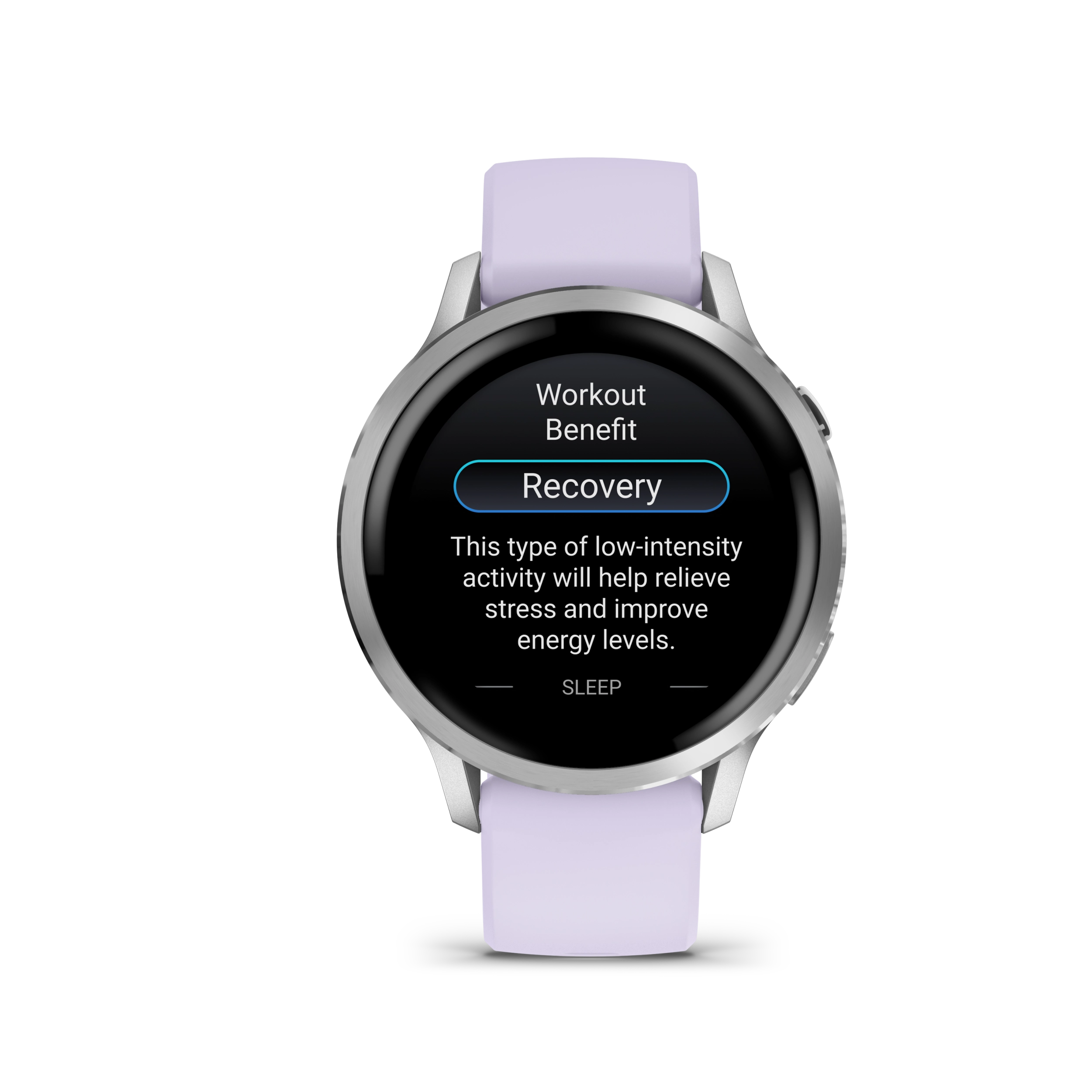 Garmin Venu 4 – 41 mm, Silver z paskiem silikonowym w kolorze Periwinkle