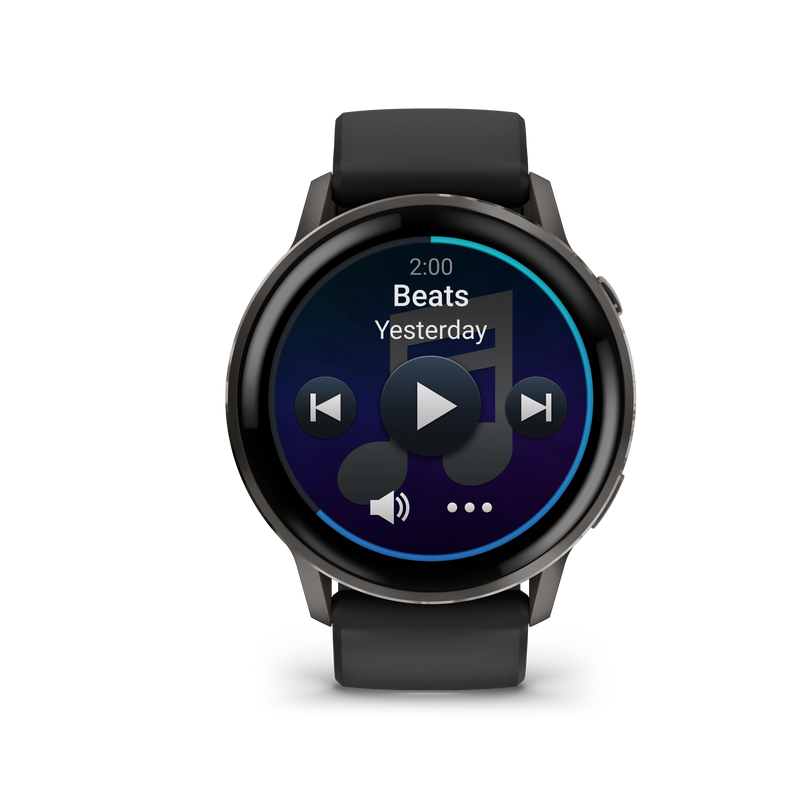 Garmin Venu 4 – 45 mm, Slate z paskiem silikonowym w kolorze Black