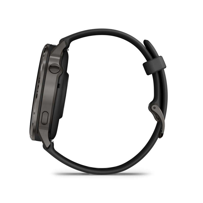 Garmin Venu 4 – 45 mm, Slate z paskiem silikonowym w kolorze Black