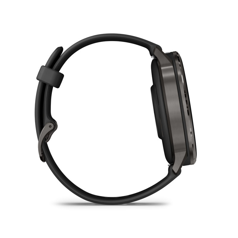 Garmin Venu 4 – 45 mm, Slate z paskiem silikonowym w kolorze Black