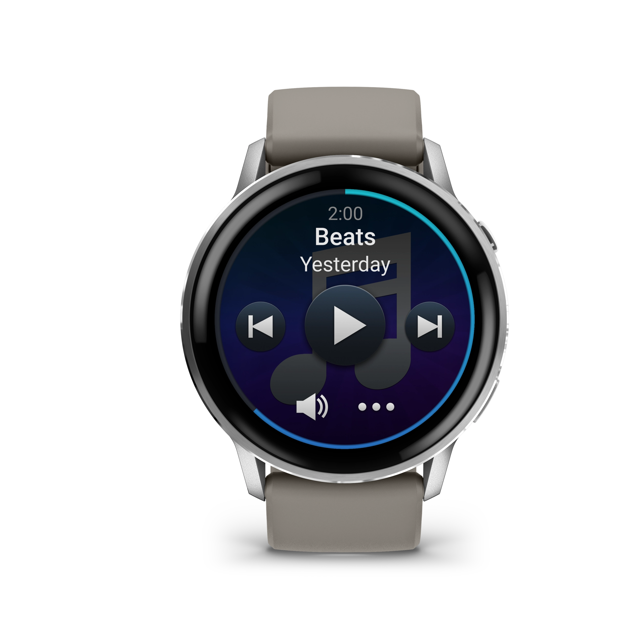 Garmin Venu 4 – 45 mm, Silver z paskiem silikonowym w kolorze Silver gray