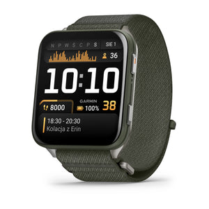 Garmin Venu X1, Moss z tytanowym deklem i nylonowym paskiem ComfortFit w kolorze Moss