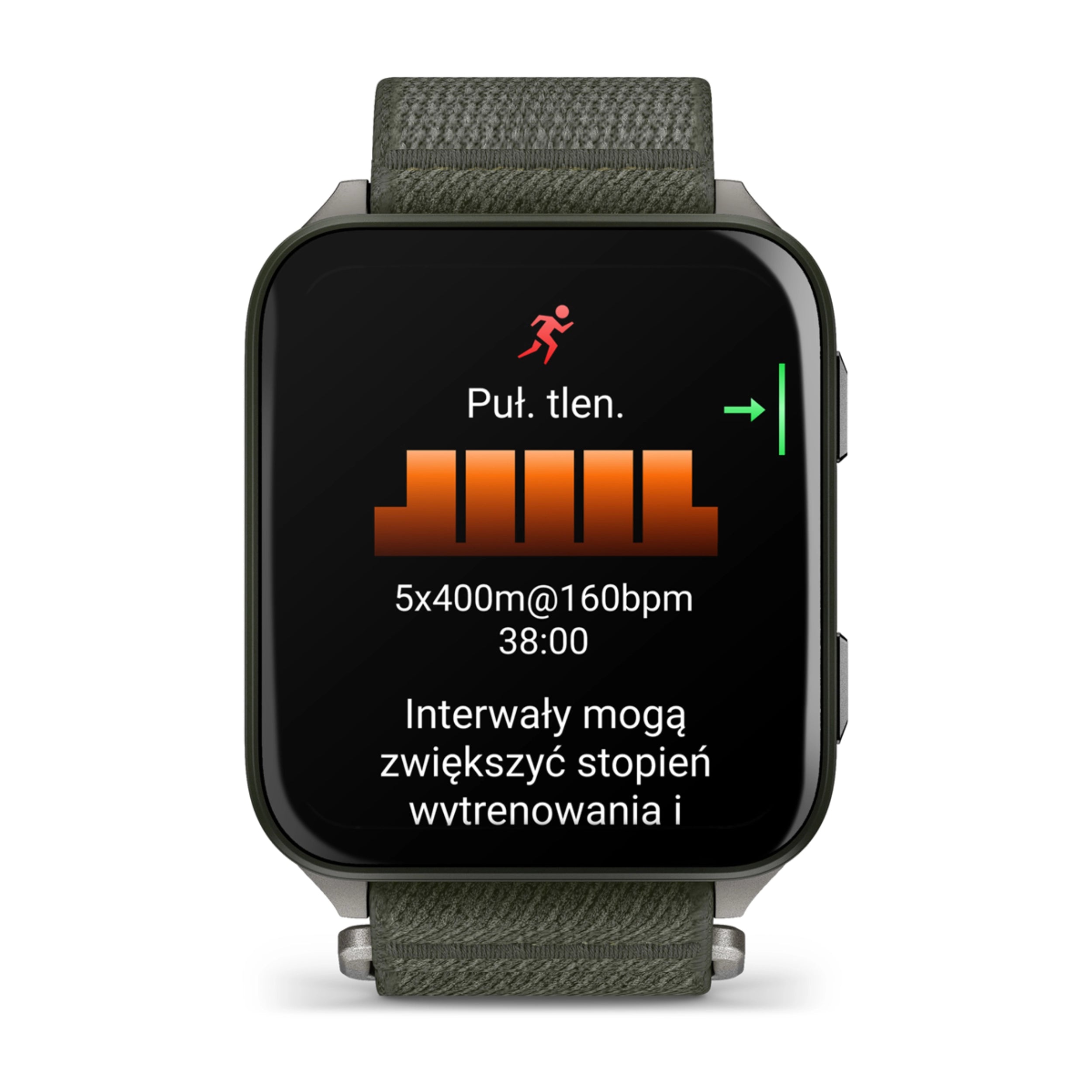 Garmin Venu X1, Moss z tytanowym deklem i nylonowym paskiem ComfortFit w kolorze Moss