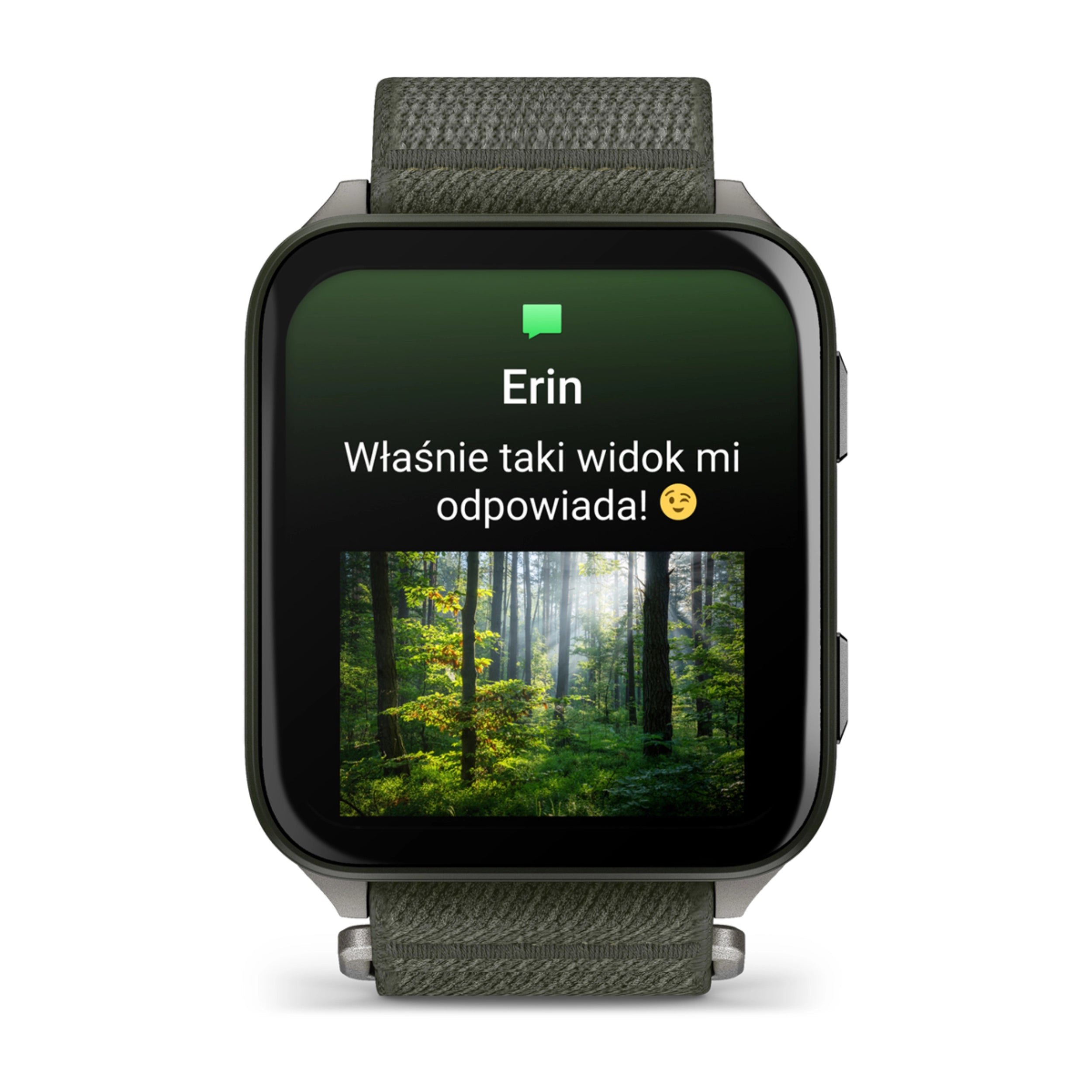 Garmin Venu X1, Moss z tytanowym deklem i nylonowym paskiem ComfortFit w kolorze Moss