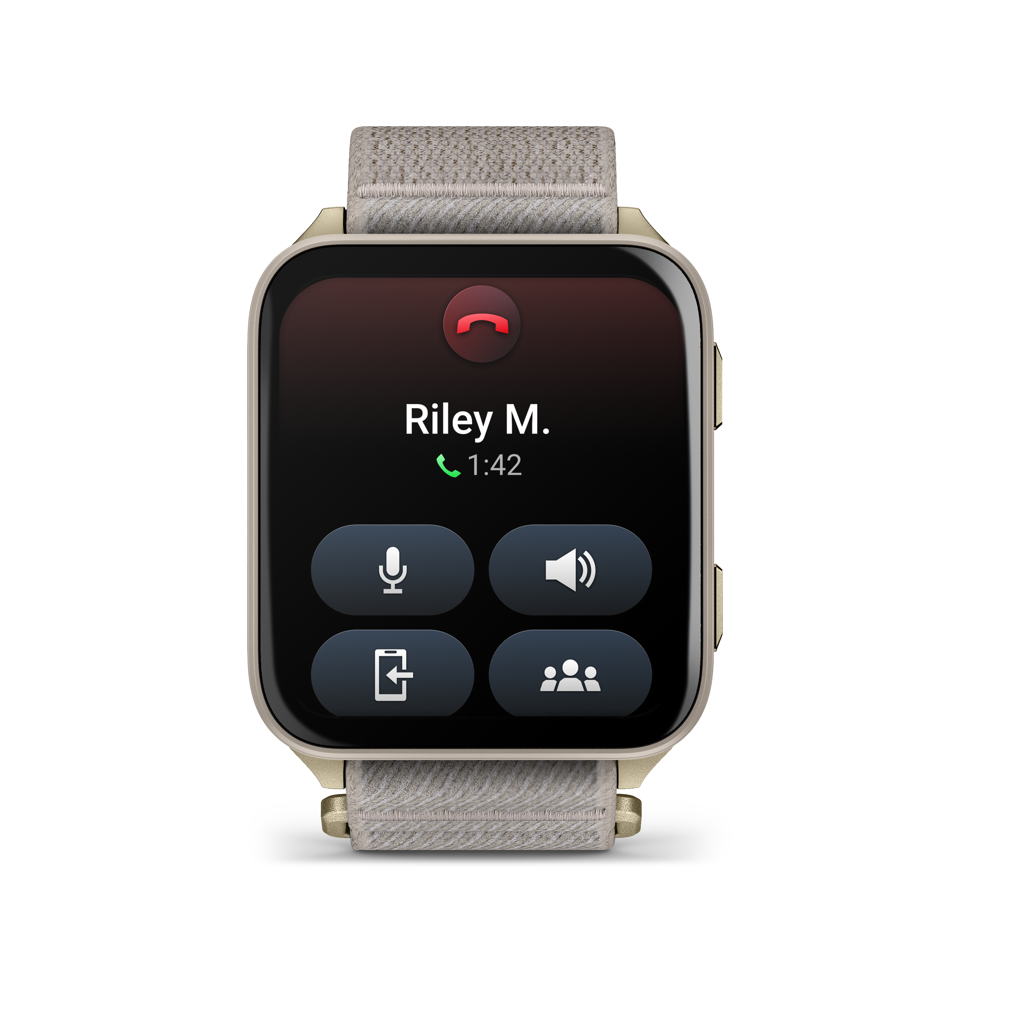 Garmin Venu X1, Soft Gold z tytanowym deklem i nylonowym paskiem ComfortFit w kolorze French Gray