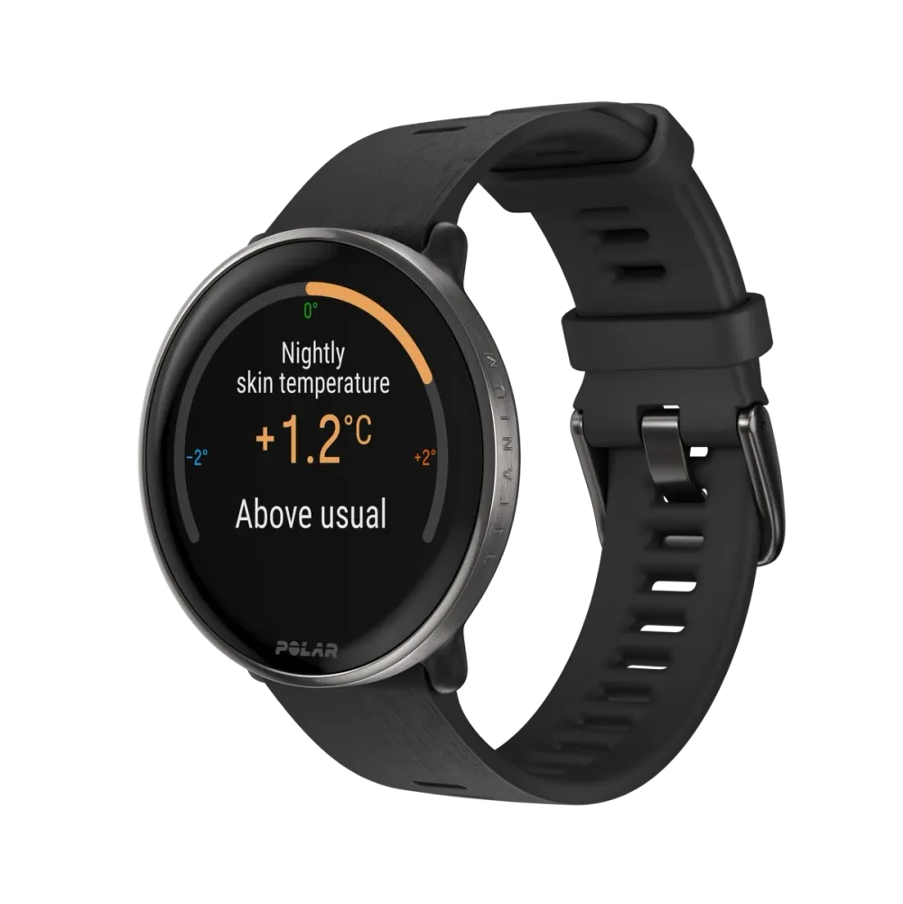 Polar Ignite 3 Titanium czarny silikonowy S-L smartwatch