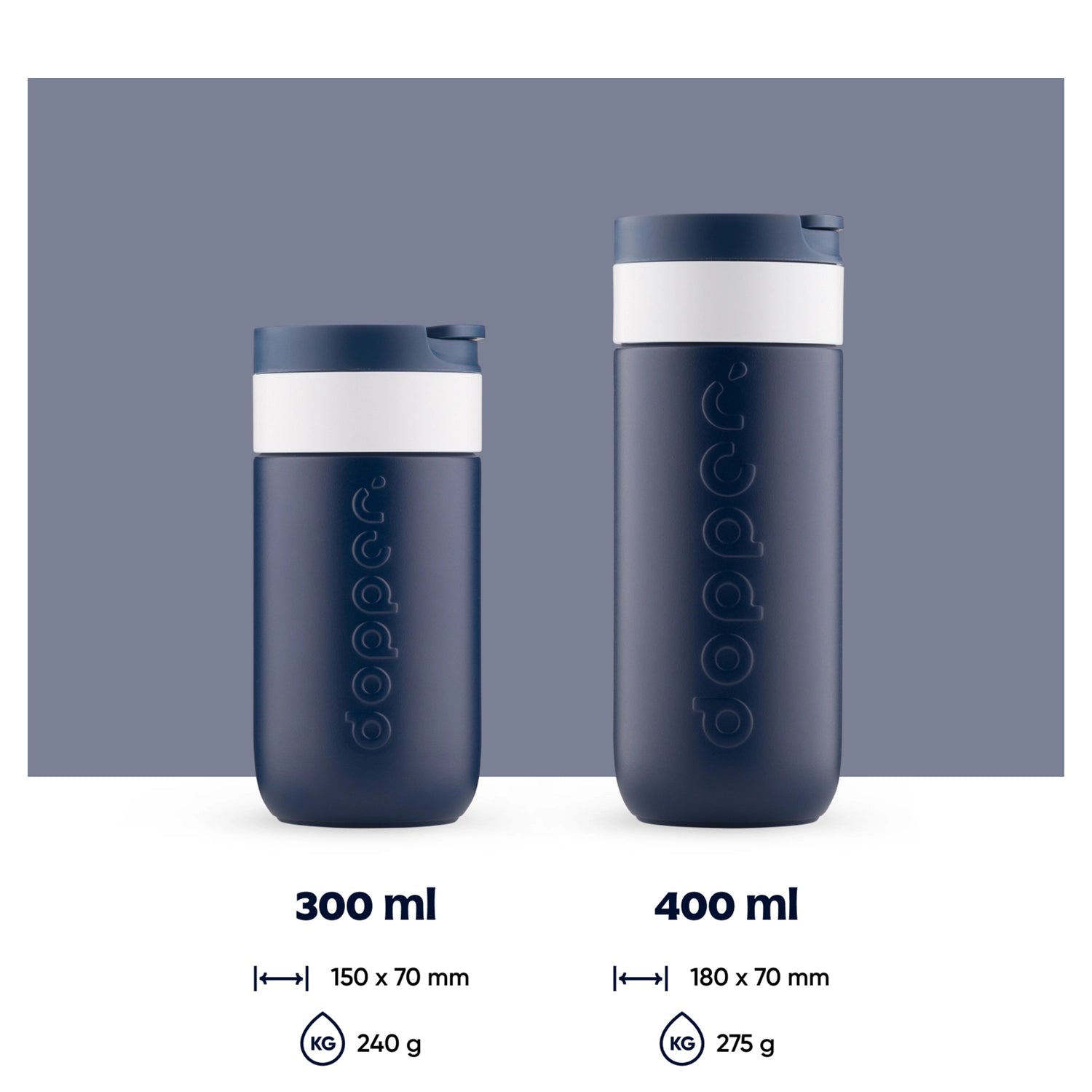 Dopper Travel Mug – Kubek termiczny 300 ml, Breaker Blue