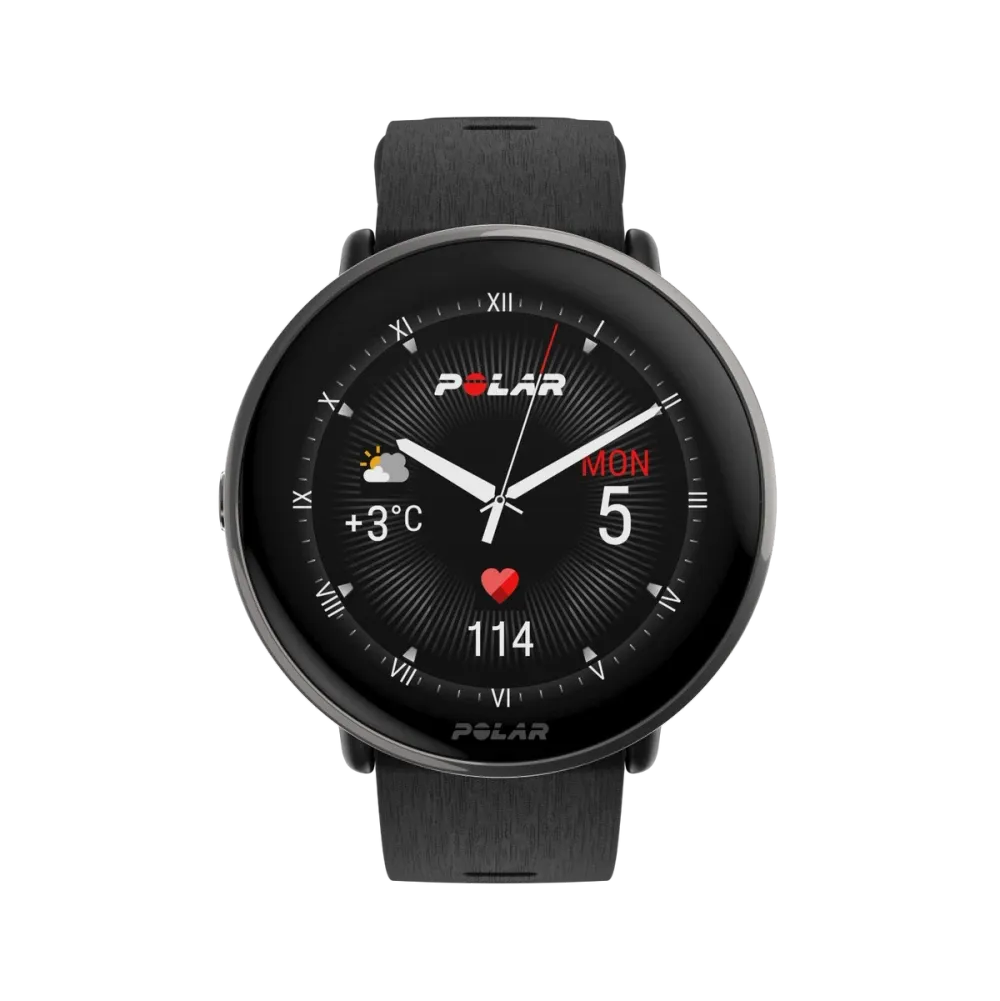 Polar Ignite 3 Titanium czarny silikonowy S-L smartwatch