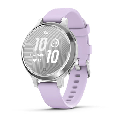 Garmin Smartwatch Lily 2 Active, Srebrny z paskiem silikonowym w kolorze Purple Jasmine