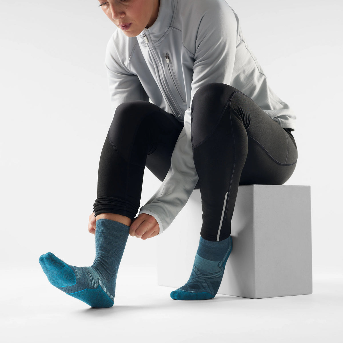 Smartwool Run Cold Weather Targeted Cushion Crew – damskie skarpety do biegania, rozmiar M, Twilight Blue