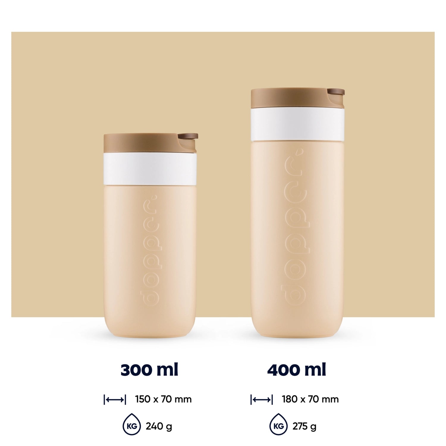Dopper Travel Mug – Kubek termiczny 400 ml, Earthy Brown