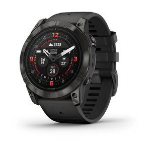 Zegarek Garmin Epix Pro (Gen. 2) Sapphire Edition 51 mm Szary tytanowy z powłoką DLC i z czarnym paskiem