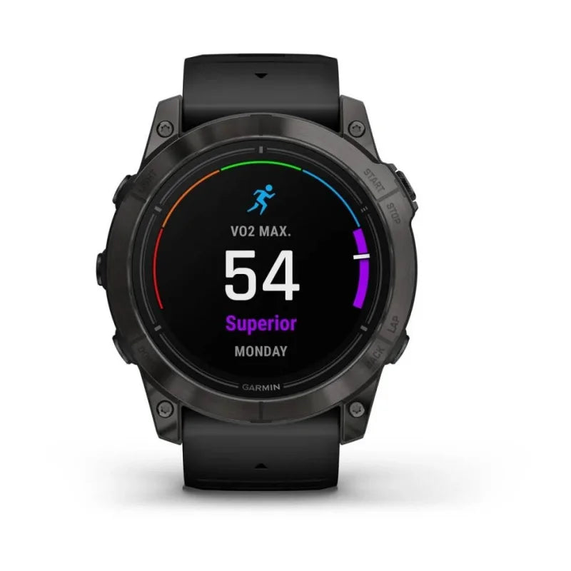 Zegarek Garmin Epix Pro (Gen. 2) Sapphire Edition 51 mm Szary tytanowy z powłoką DLC i z czarnym paskiem