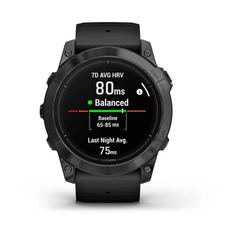 Zegarek Garmin Epix Pro (Gen. 2) Sapphire Edition 51 mm Szary tytanowy z powłoką DLC i z czarnym paskiem