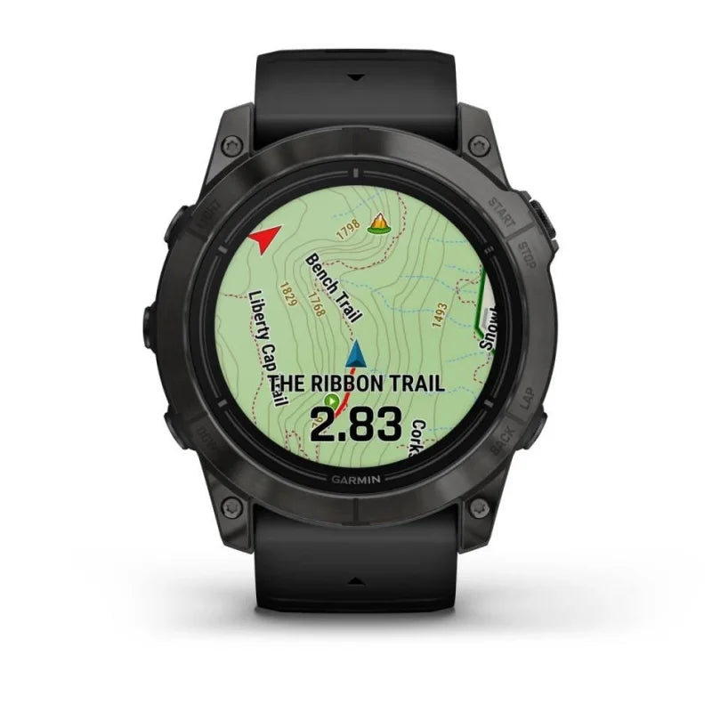 Zegarek Garmin Epix Pro (Gen. 2) Sapphire Edition 51 mm Szary tytanowy z powłoką DLC i z czarnym paskiem