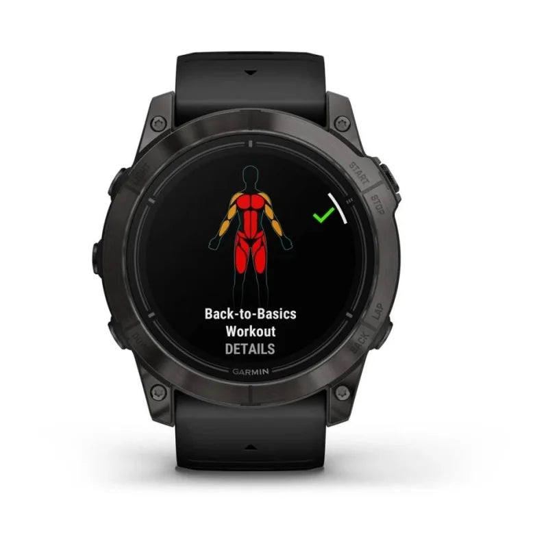 Zegarek Garmin Epix Pro (Gen. 2) Sapphire Edition 51 mm Szary tytanowy z powłoką DLC i z czarnym paskiem