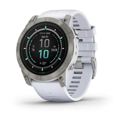 Zegarek Garmin Epix Pro (Gen. 2) Sapphire Edition 51 mm Tytanowy z paskiem w kolorze Whitestone