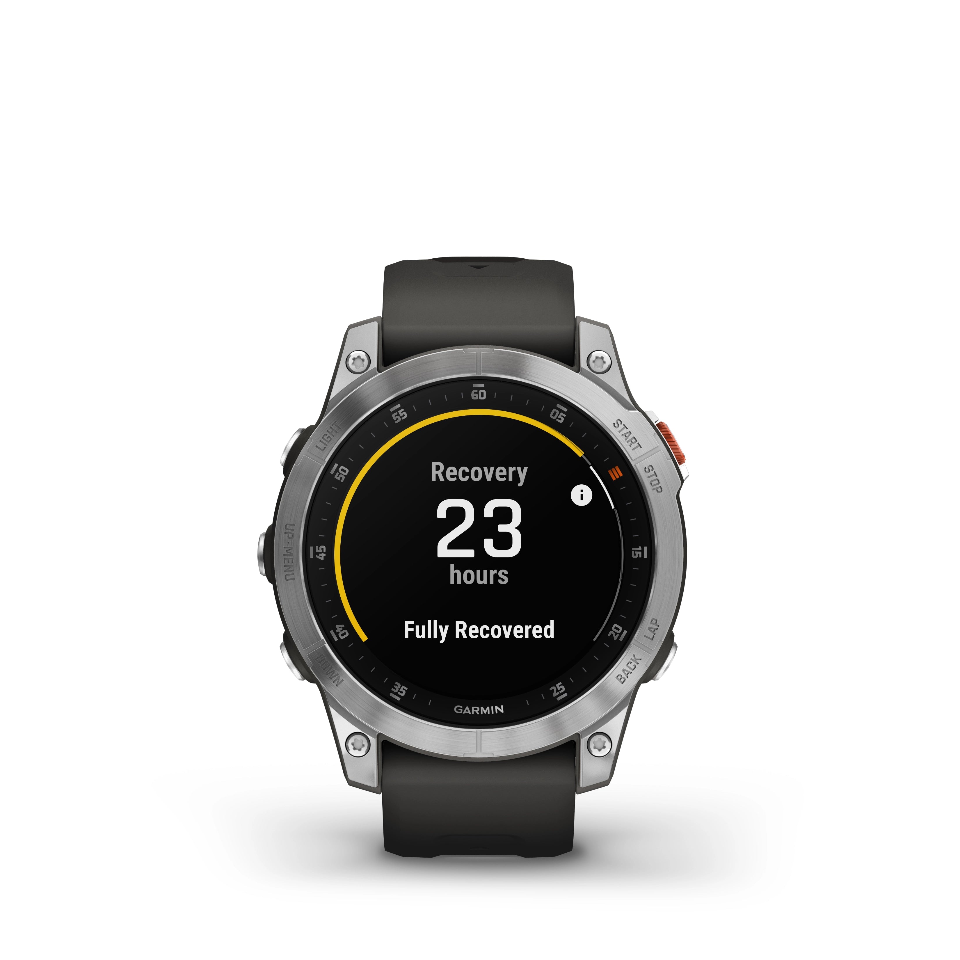 Zegarek sportowy Garmin Epix (Gen 2) Standard Edition 47 mm Slate Steel z paskiem w kolorze Black