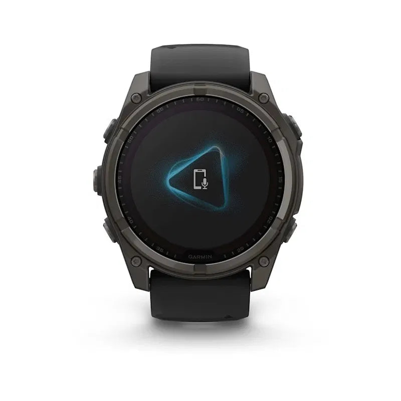 Garmin Fenix 8 Solar Sapphire 51 mm Carbon grey DLC titanium z paskiem silikonowym w kolorze czarnym