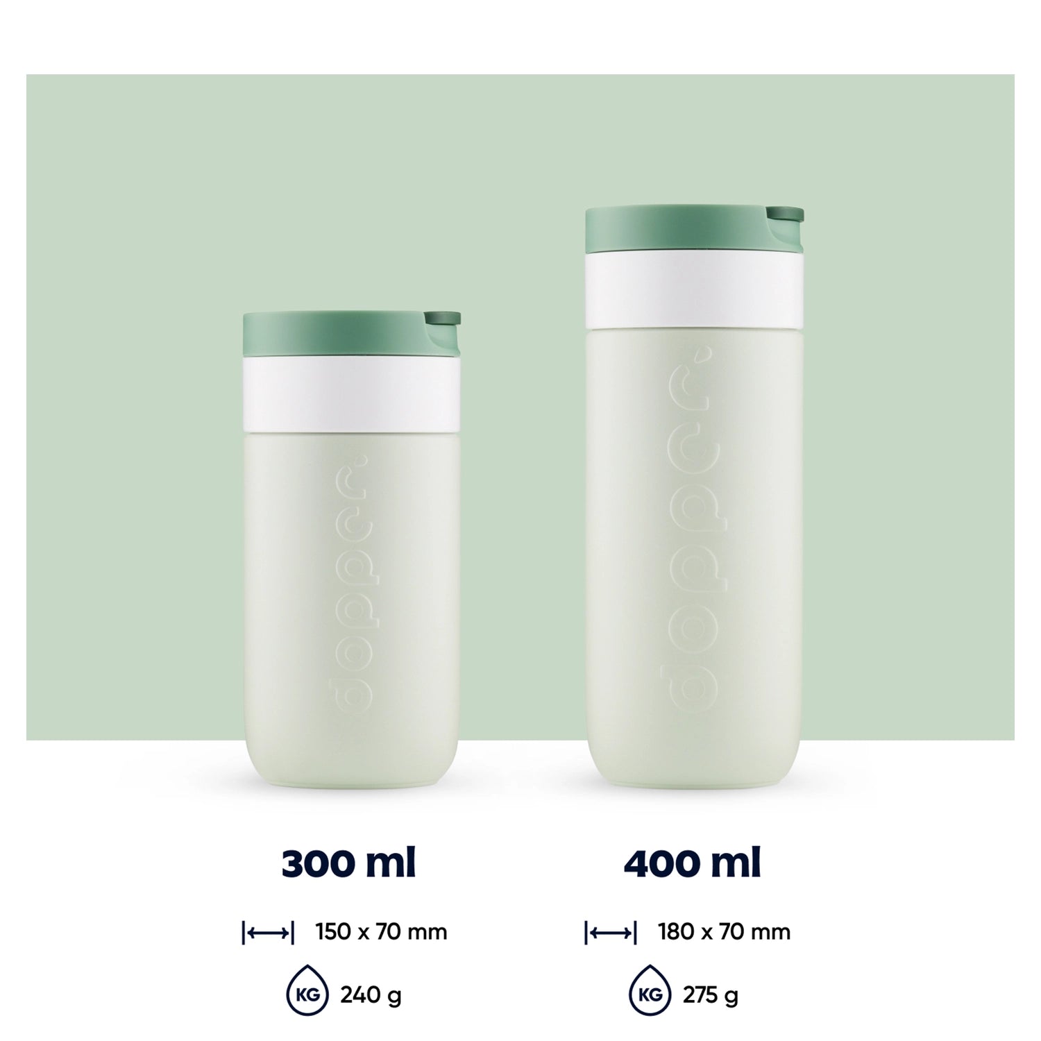 Dopper Travel Mug – Kubek termiczny 400 ml, Forest Green
