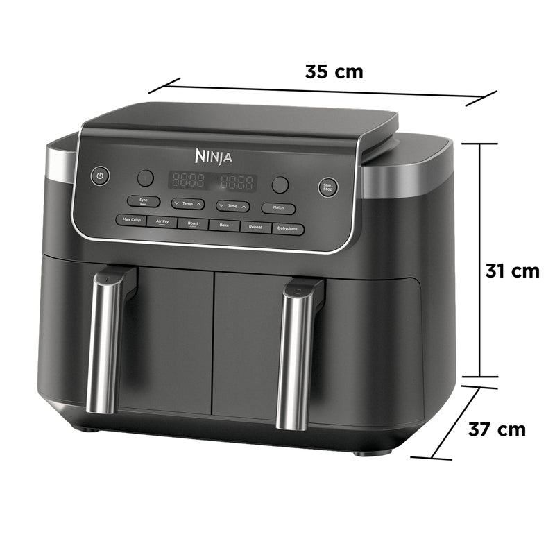 Ninja Frytkownica beztłuszczowa DZ801EU, Air Fryer 7,6 l, Ciemnoszary