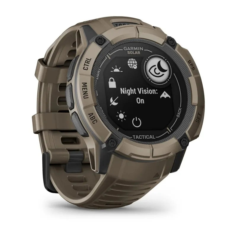 Garmin Instinct 2X Solar Tactical smartwatch sportowy męski jasnobrązowy