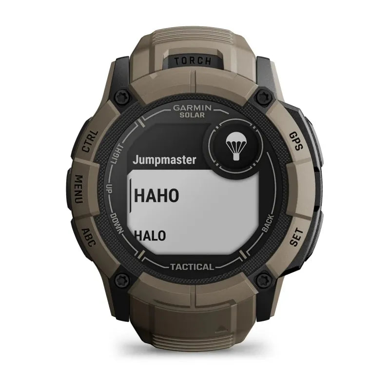 Garmin Instinct 2X Solar Tactical smartwatch sportowy męski jasnobrązowy